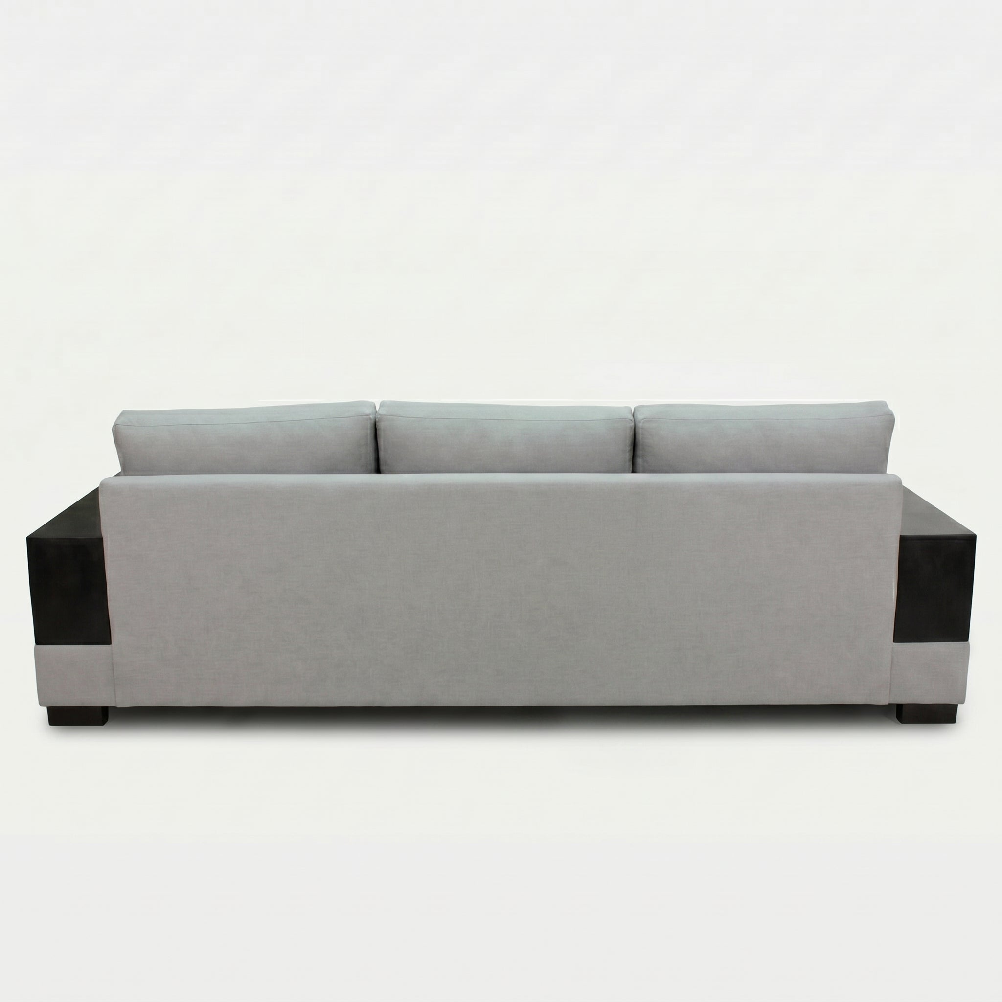 Samson Double Timber Arm Bookcase Modular Chaise Lounge